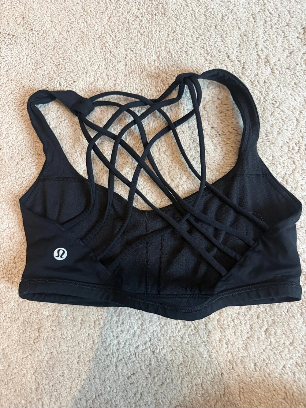 lululemon athletica Black Crisscross Sports Bra (no padding)